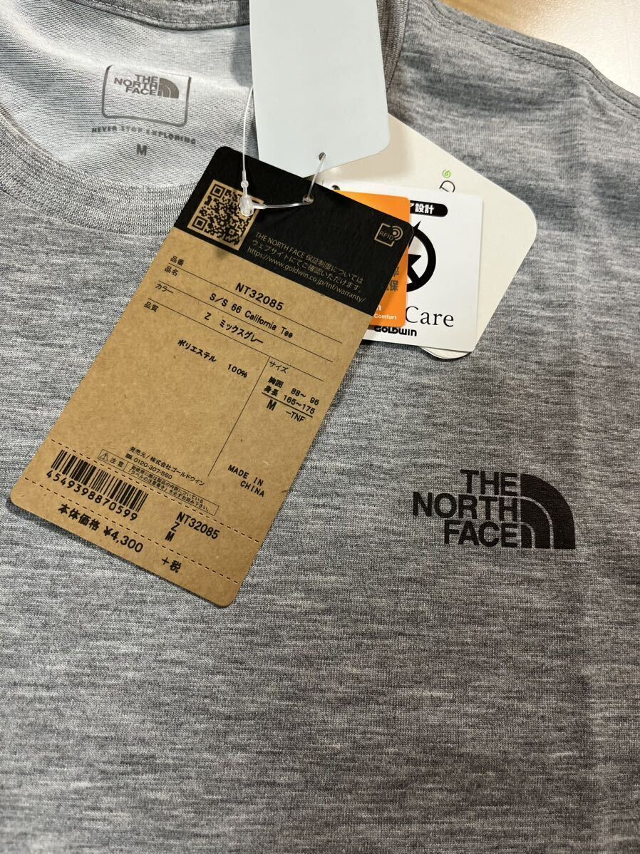 新品　ノースフェイス　メンズ　Mサイズ　半袖Tシャツ 66カリフォルニアTシャツ グレー　トップス　THE NORTH FACE 