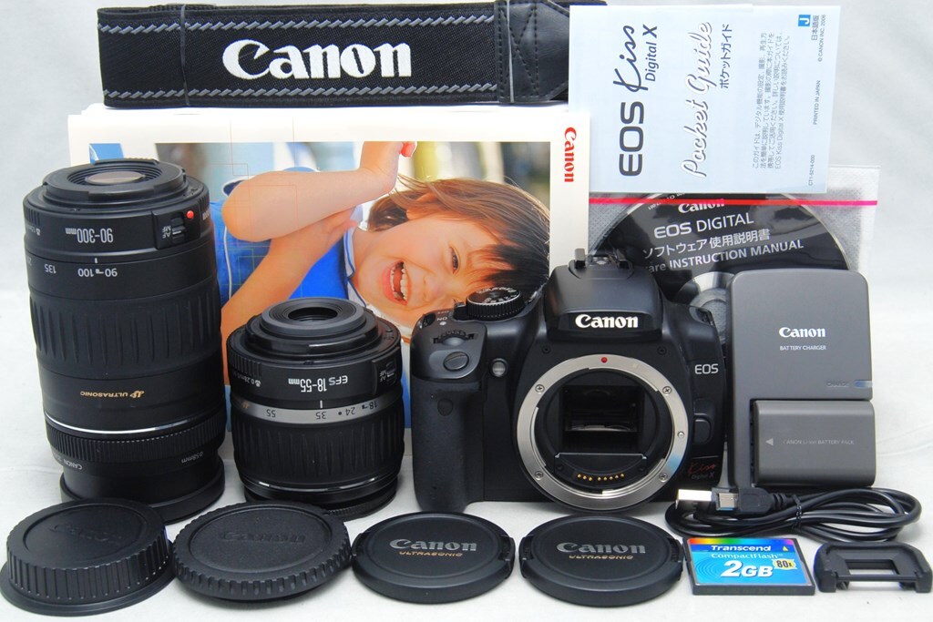 ●美品●初心者入門スタートセット● Canon キャノン EOS Kiss X Wレンズセット●届いたらすぐに撮影OK●女性ならではの丁寧な対応で安心_画像1