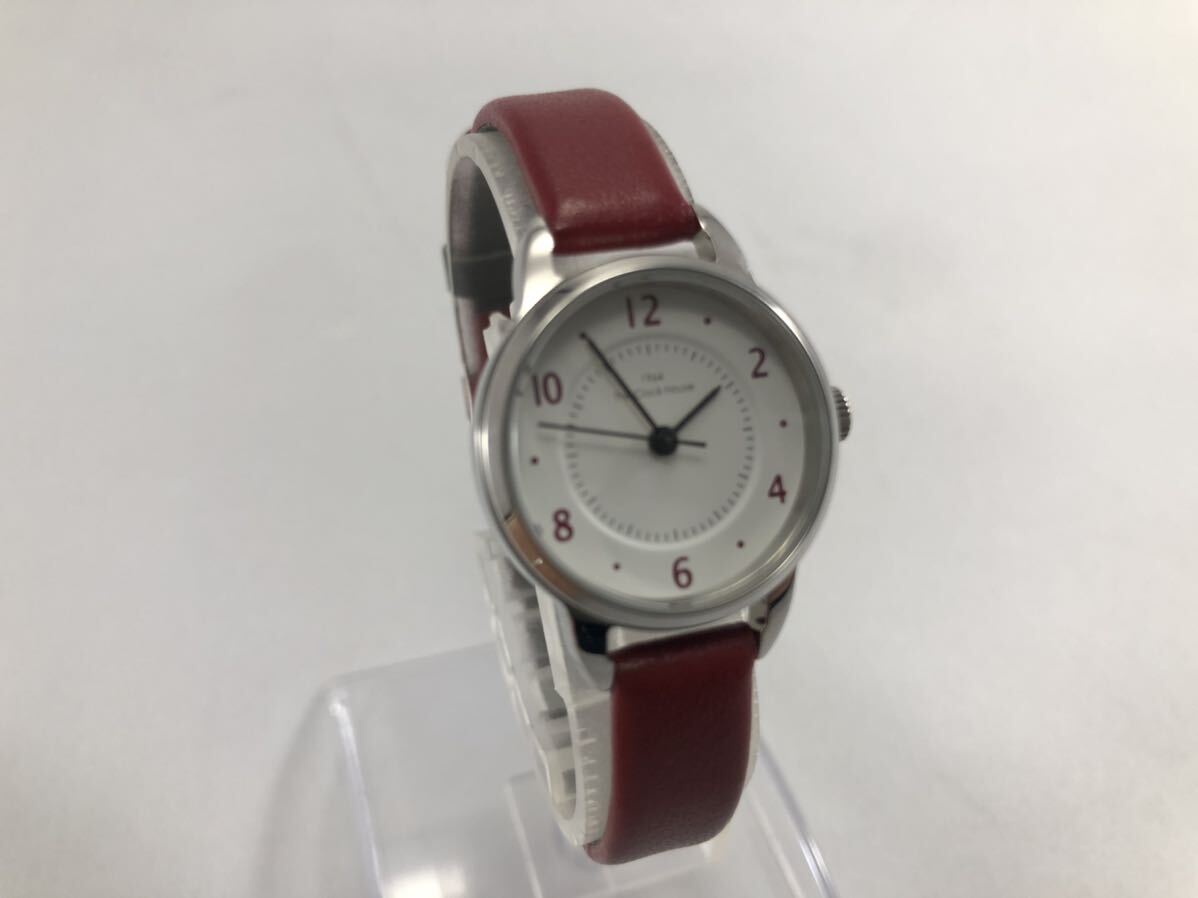 【稼働美品!!】ザ クロックハウス・レザーベルト(ワインレッド)[THE Clock House 1964 QUARTZ]クォーツ式レディース腕時計【中古品】_画像2