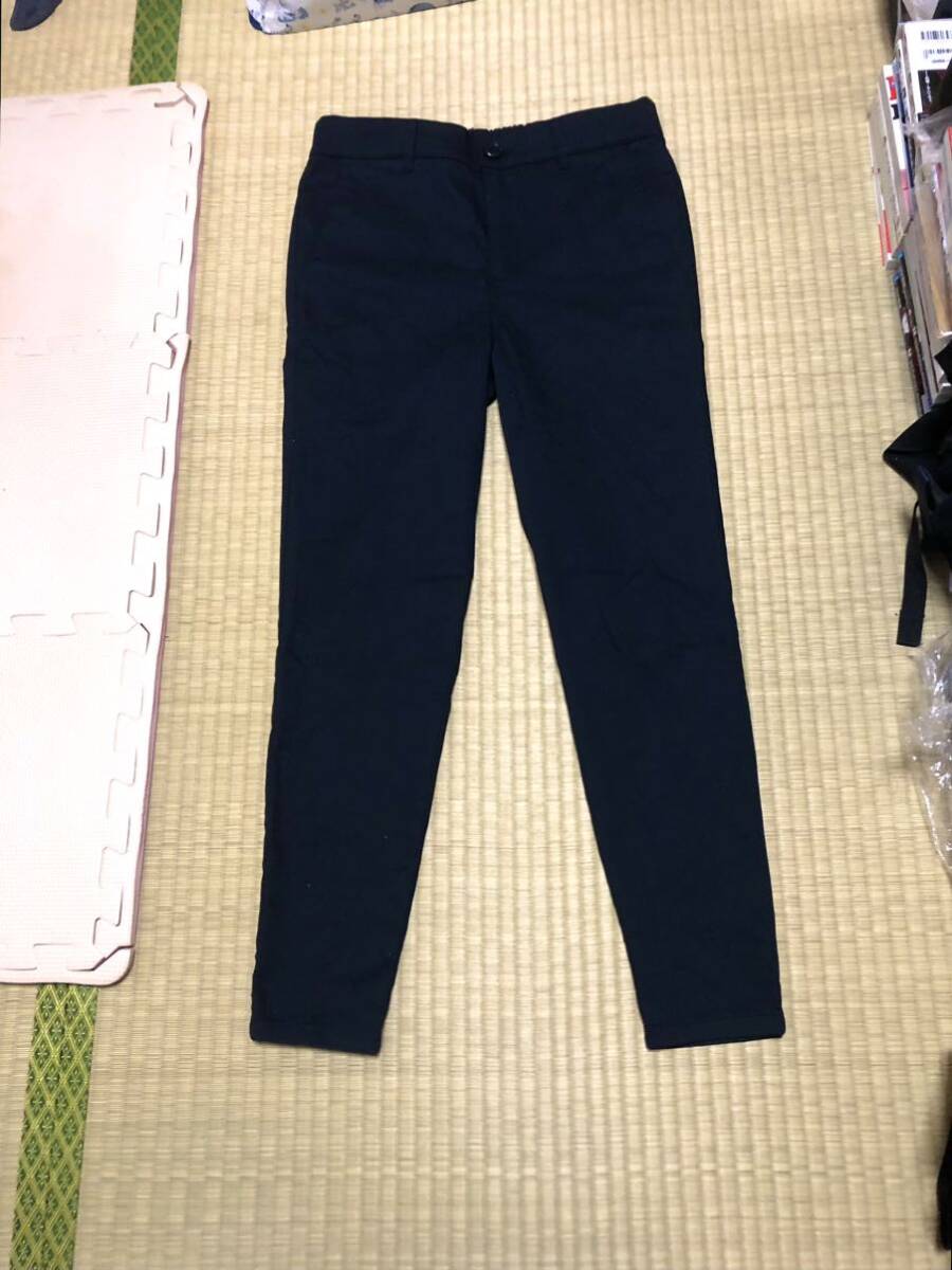 【The DUFFER of ST.GEORGE】GUM STRETCH LIGHT SKINNY EASY 超伸縮 ガムストレッチライト スキニー イージーチノ パンツ S ネイビー 美品の画像4