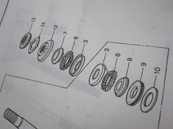 純正*ALL NS-1 NS1 NSR50 NSR80 ステムベアリング フォーク コーン ステム組み付け etcの画像2