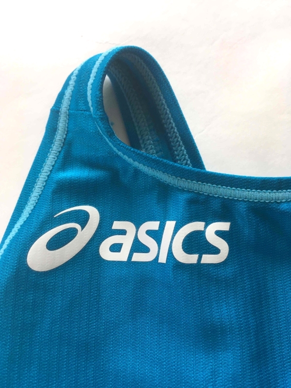 中古 アシックス ASICS 競泳水着 ALG427 SPLASHER S(スプラッシャーエス) サイズ120 ターコイズ 競泳水着_画像2