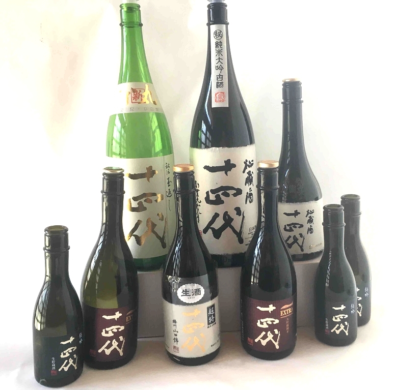 十四代 空瓶 9本セット 秘蔵酒・本丸1800ml EXTRA720ml2本 秘蔵酒・超特720ml 特吟300ml3本の画像1