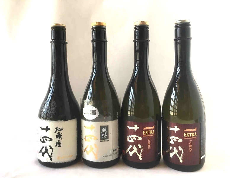 十四代 空瓶 9本セット 秘蔵酒・本丸1800ml EXTRA720ml2本 秘蔵酒・超特720ml 特吟300ml3本の画像3