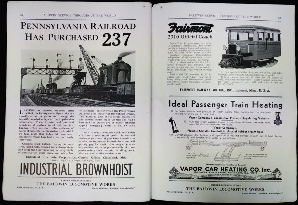 S368 戦前 昭和6年 鉄道資料【BALDWIN LOCOMOTIVES Vol.10 JULY 1931 No.1／BLW アラスカ鉄道 蒸気機関車 停車場 ／写真多数 84頁】の画像10