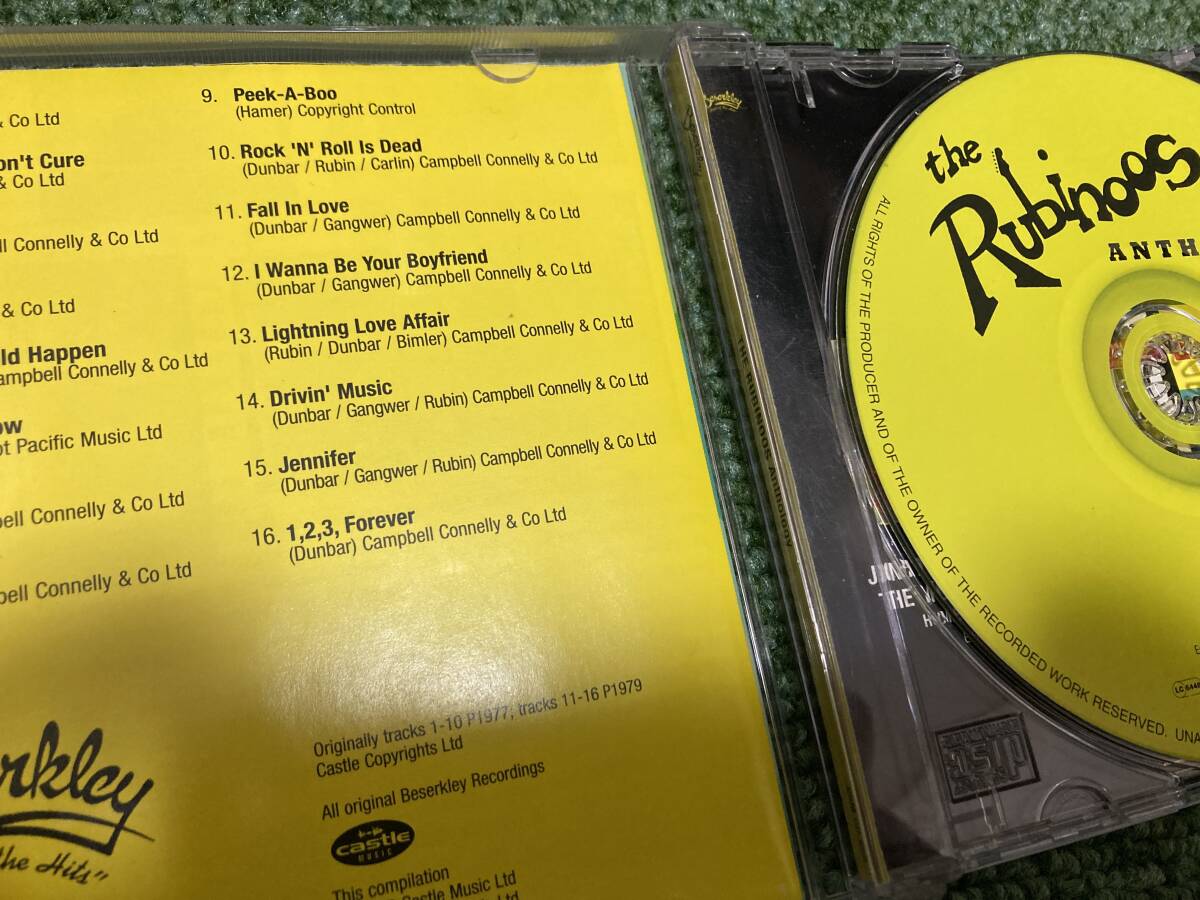 【CD】RUBINOOS ☆ Anthology 輸入盤 00年 UK Beserkley パワーポップ ベスト盤 I Think We're Alone Now 良品_画像3