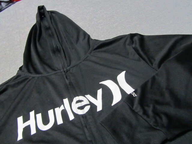 ★Hurley X ハーレー フルジップフェイス・ラッシュガード Mサイズ 黒の画像2
