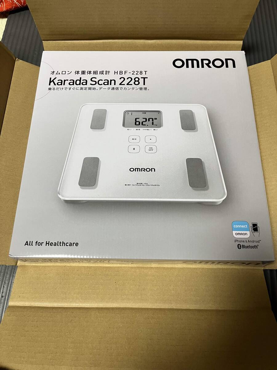 OMRON オムロン Karada Scan 228T カラダスキャン 体重体組成計 HBF-228T-SW （シャイニーホワイト）_画像2