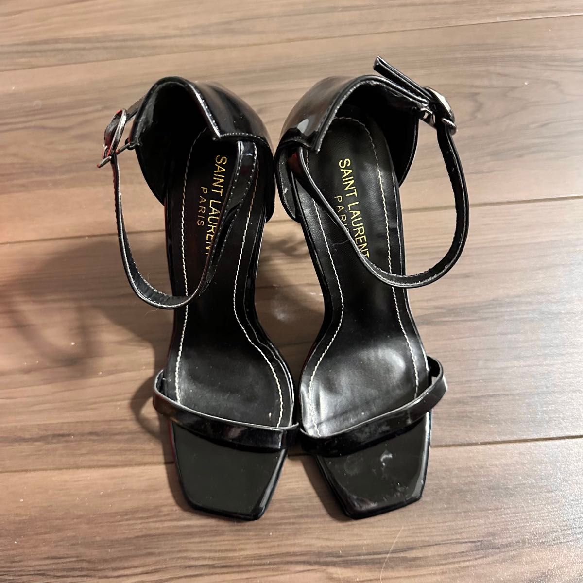 YSL サンローラン サンダル ハイヒール パンプス 黒 エナメル 36 YSL サンローラン サンダル ハイヒール パンプス 黒 エナメル 36