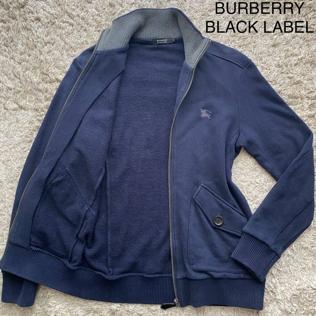 美品●BURBERRY BLACK LABEL バーバリーブラックレーベル ブルゾン トラックジャケット ジャージ ジャケット ホースロゴ ジップアップ 春物の画像1