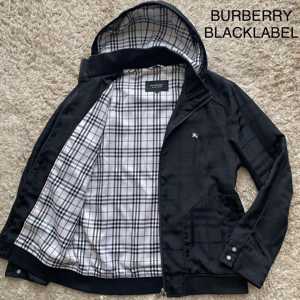  превосходный товар /BURBERRYBLACKLABEL тень проверка Burberry Black Label жакет блузон нейлон noba проверка шланг вышивка чёрный 