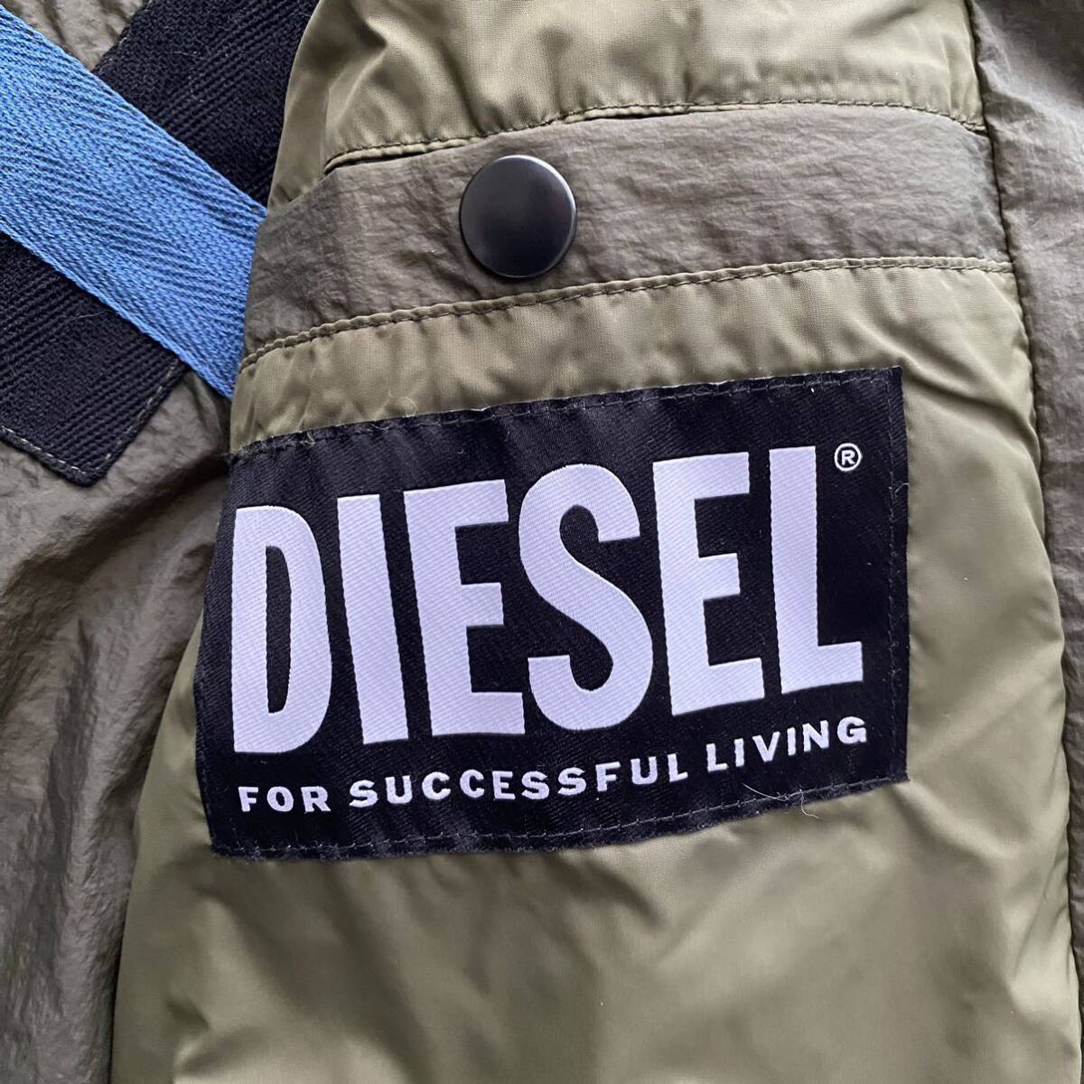 【希少モデル】極美品/現行/XL相当/DIESEL ディーゼル ブルゾン カーキ ジャケット MA-1 アウター 腕ブランドロゴ ミリタリージャケット