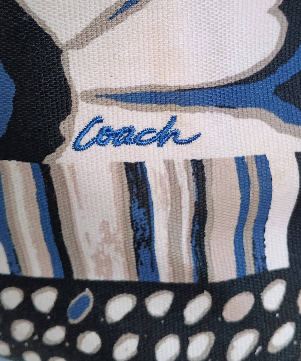 限定版？ レア COACH コーチ №C1373-25123 花柄 ブルー ポピー フローラル ショルダーバッグ  トートバッグ の画像5