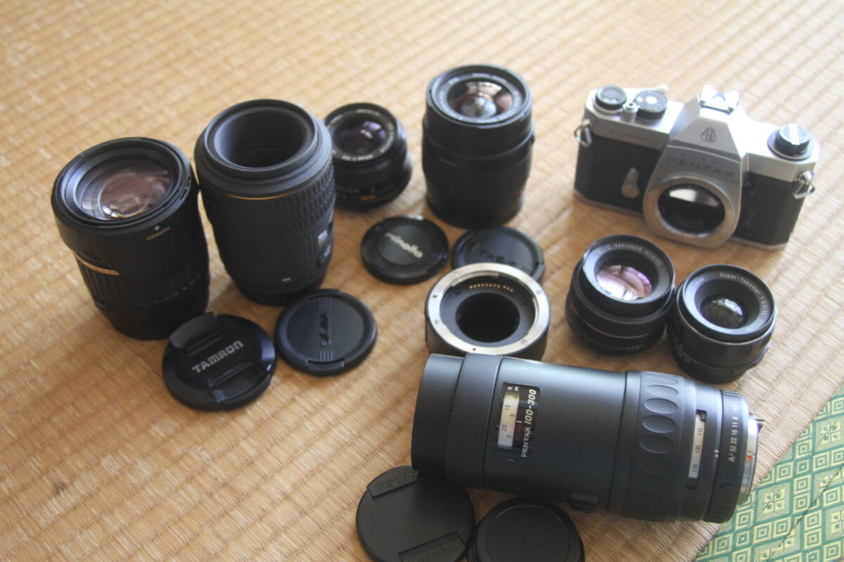 カメラ　レンズ 9点まとめ売り Canon・PENTAX・SIGMA・TAMRON ジャンク品　動作一部確認済　1円スタート_画像1