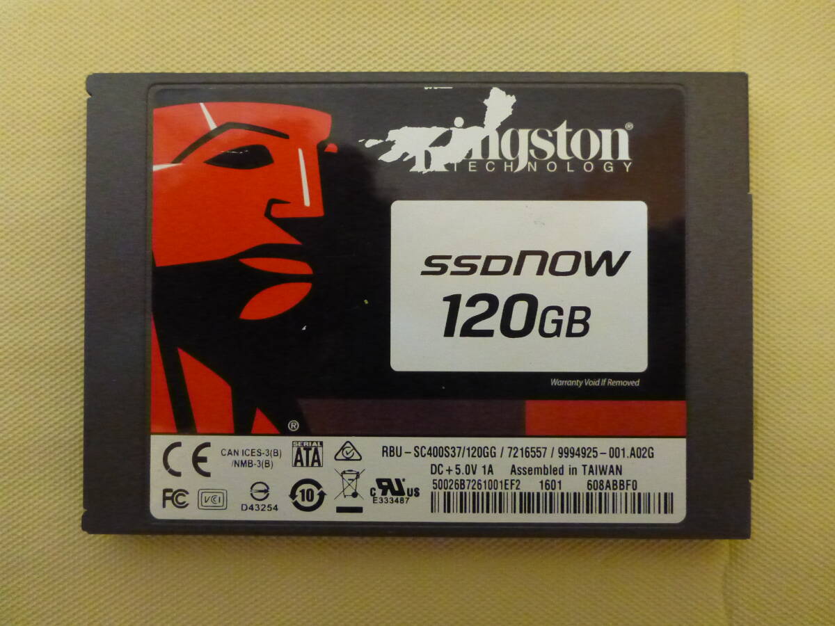 管理番号 T-04033 / SSD / Kingston / 2.5インチ / 120GB / 5個セット / レターパック発送 / データ消去済み / ジャンク扱いの画像2