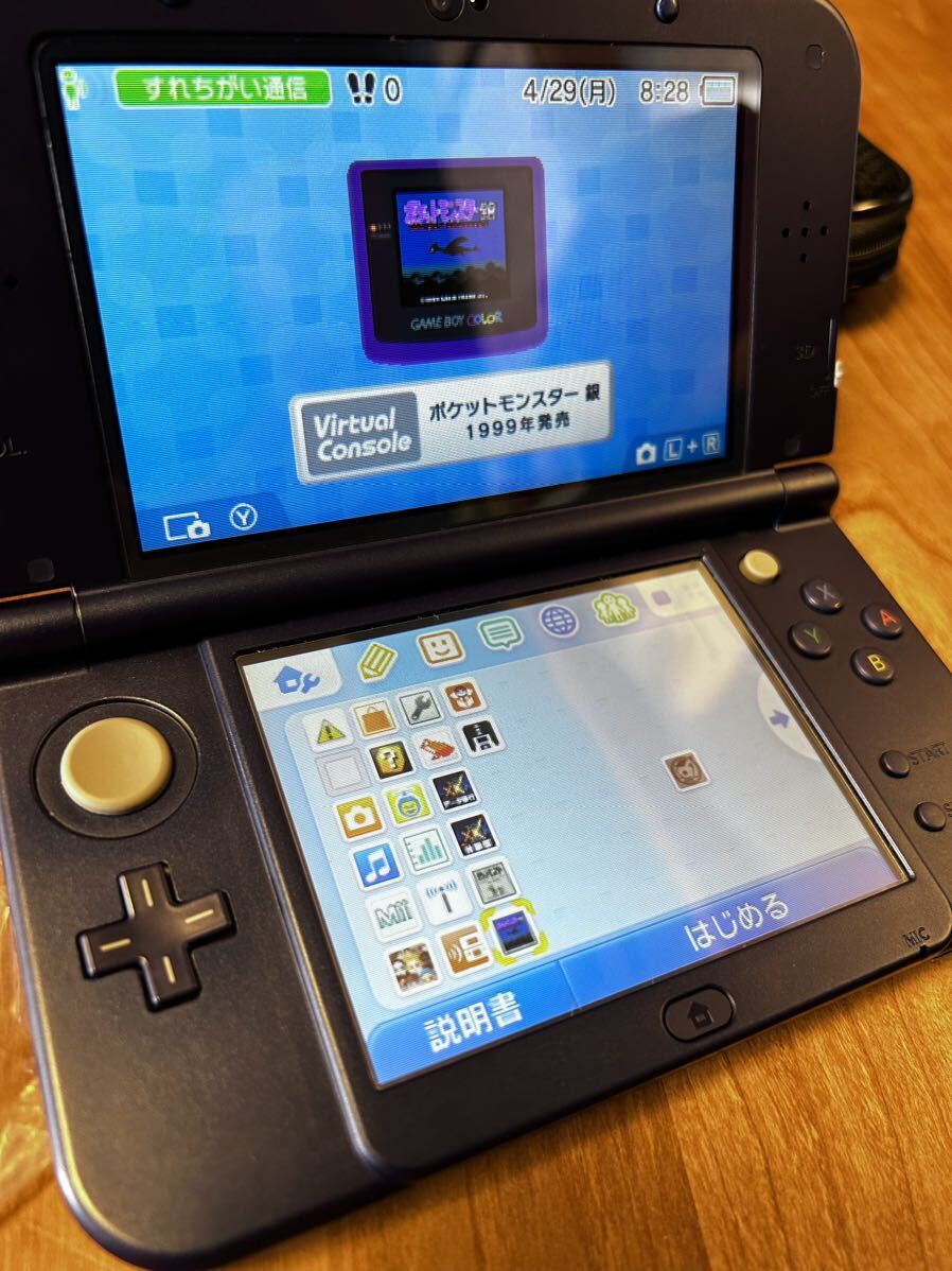 美品　Nintendo ニンテンドー New 3DSLL ブルー ポケモンバンク　ポケムーバー　ダウンロード済み