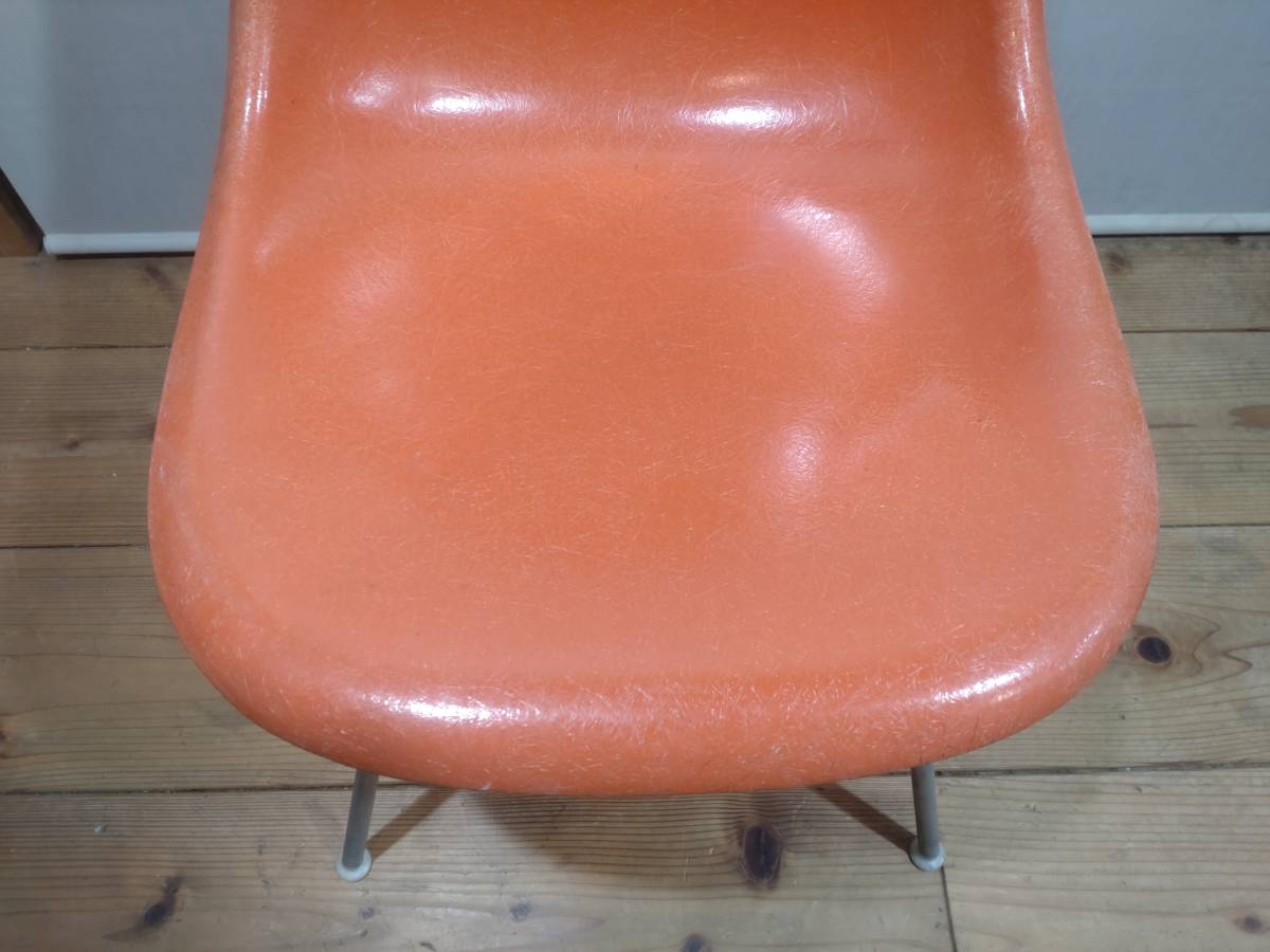  Herman Miller Harman Miller Eames боковой ракушка стул Vintage стакан волокно orange 