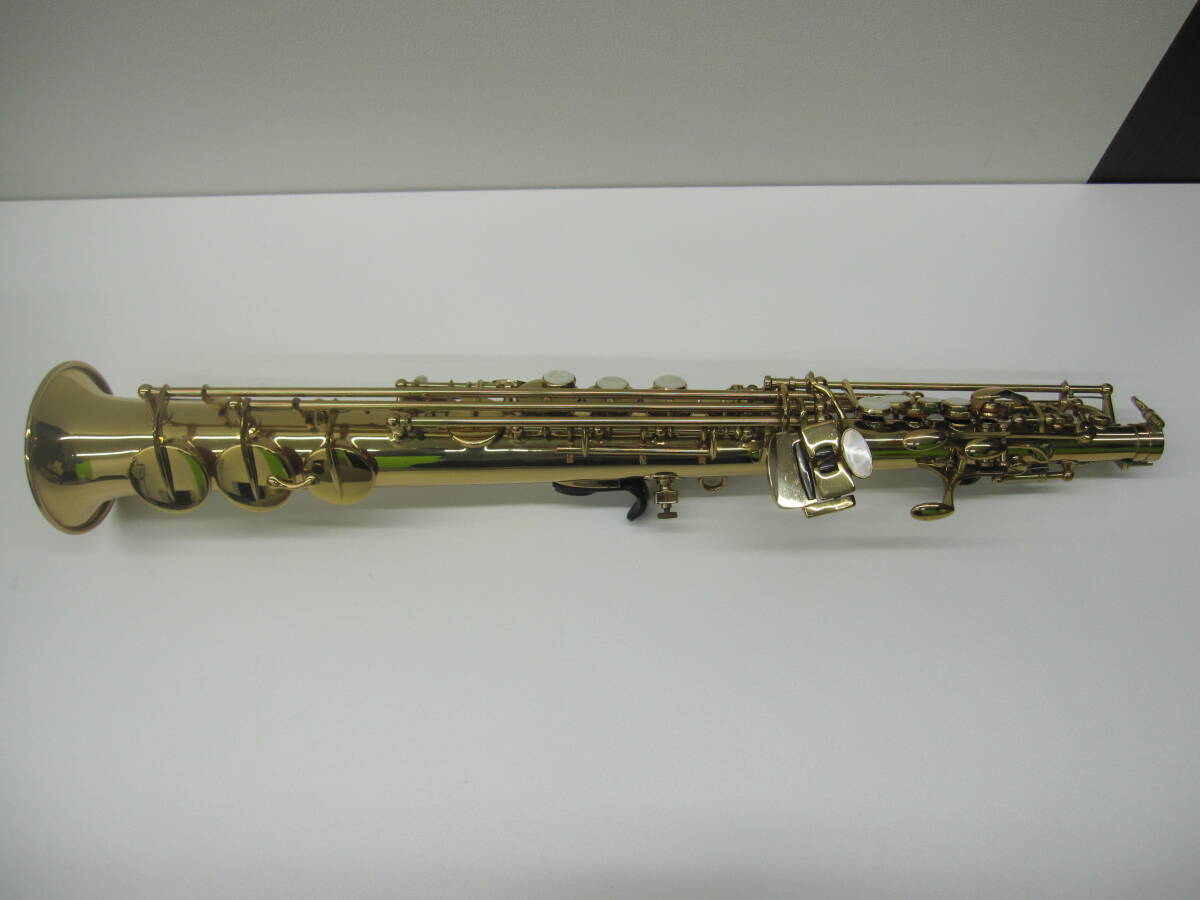 129 楽器祭 ミネルバ ソプラノサックス MSS56A 使用品 自宅保管品 MINERVA saxophone 木管楽器 ゴールド ハードケース付きの画像3