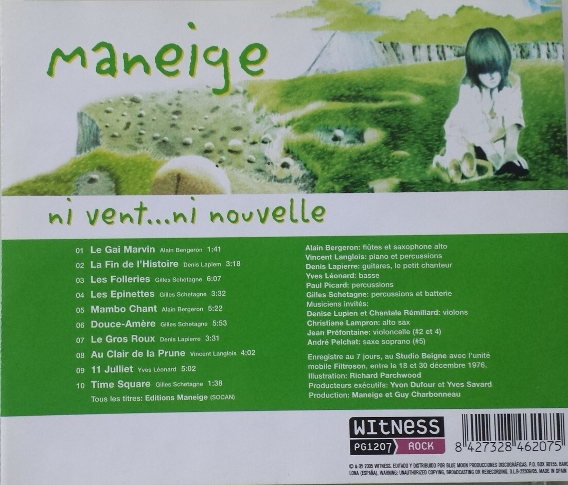 ★Maneije／Ni Vent...ni nouvelle★輸入盤★_画像2