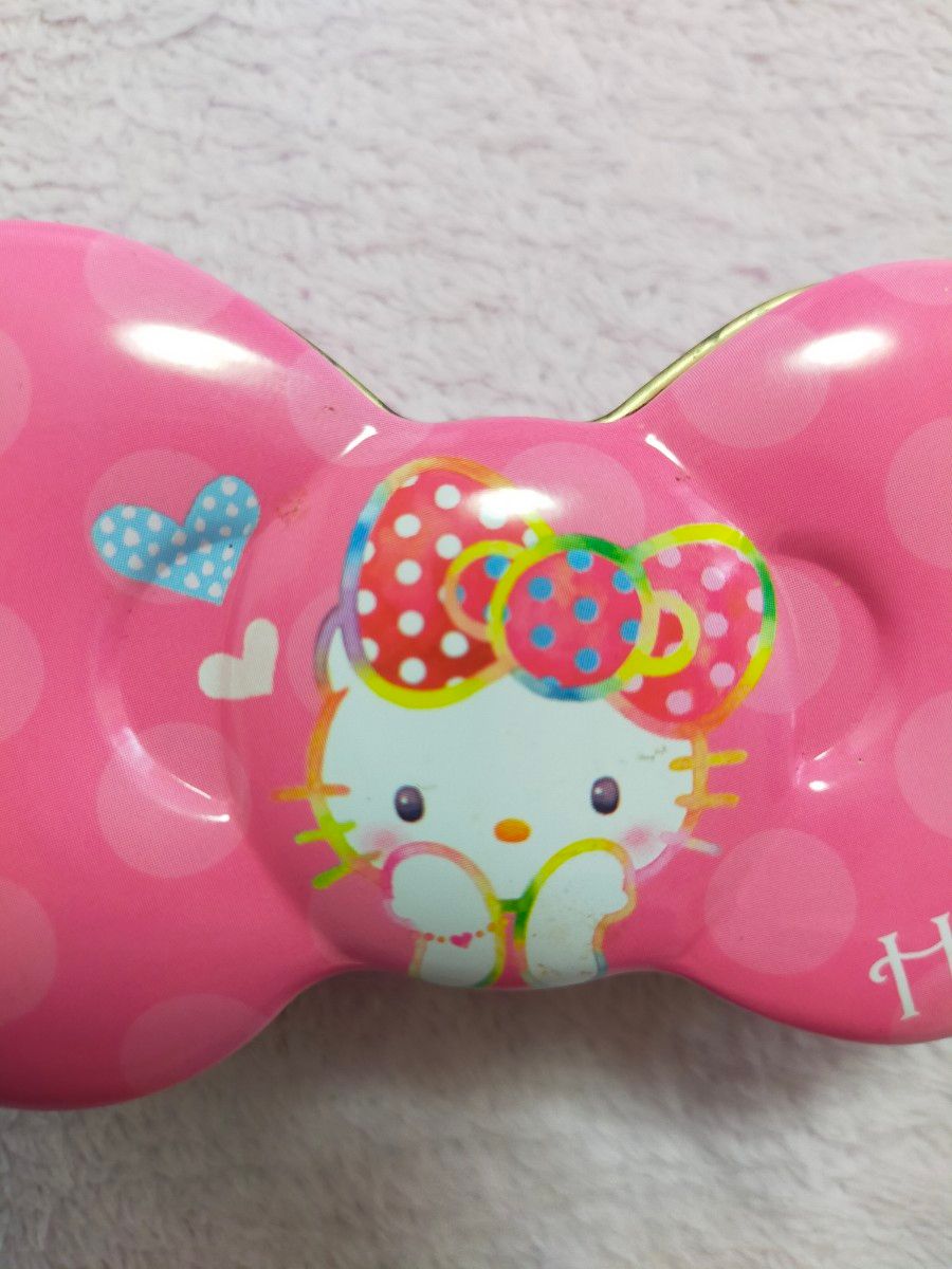 サンリオ ハローキティ キティちゃん クッキー ケース ピンク レトロ 昭和 小物入れ レア sanrio キティ 空き缶 当時物