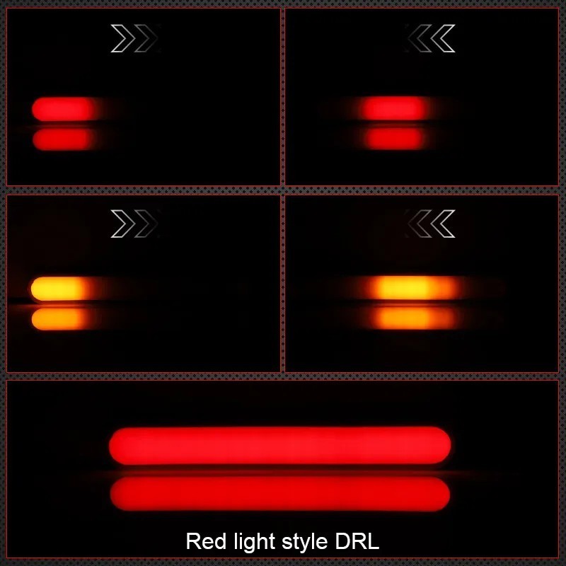 2 piece set starting hour Night rider lighting [ high luminance red color LED] sequential winker with function! side marker etc. ( control unit optional . preparation )!