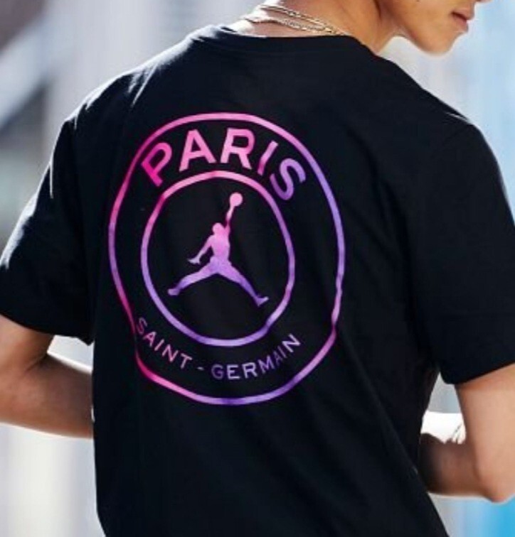  новый товар / не использовался / стандартный товар [ Nike Париж Saint-German × Jordan PSG слово Mark футболка L] Jordan бренд NIKE pra рубашка JORDAN розовый чёрный 