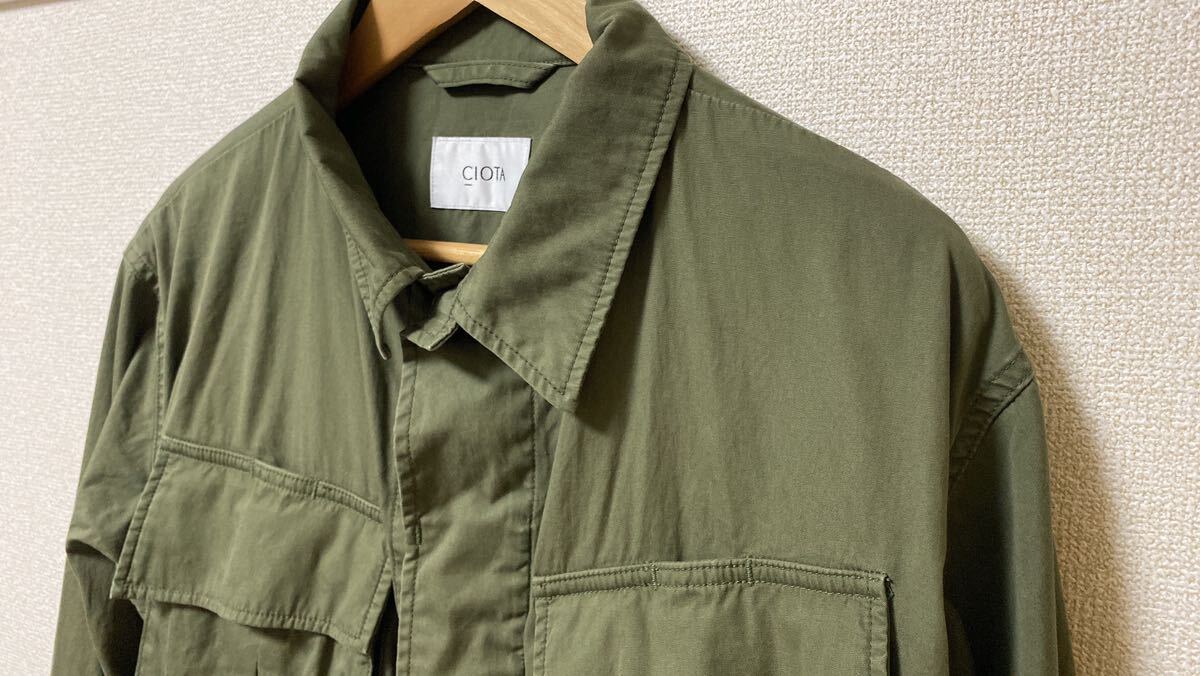 新品 定価42,900円 CIOTA シオタ スビンコットン ウェザー ジャングルファティーグジャケット ミリタリー ARMY US コットン _画像6