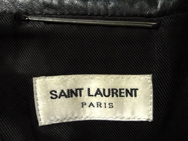 SAINT LAURENT PARIS サンローランパリ 50 ダブルライダースジャケット L01 ラム 羊革 イタリア製 ケリングジャパンの画像3