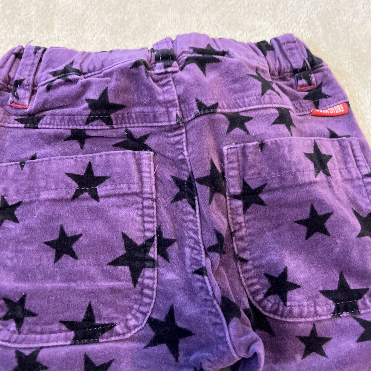 【ジャンクストア】紫×黒星柄　コーデュロイ　長ズボン　パンツ 110_画像6
