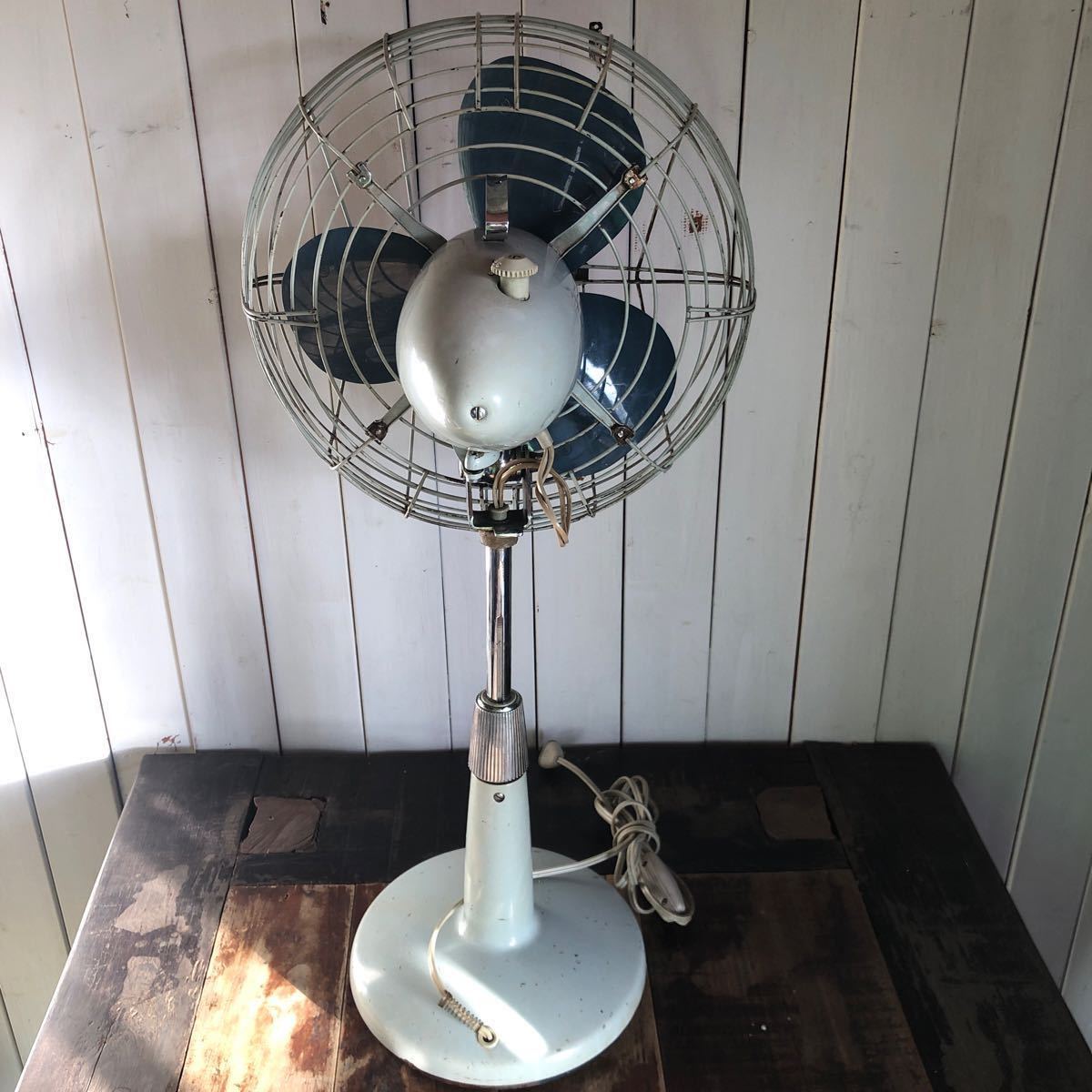 レア 希少 FUJI DENKI SILENT FAN サイレントファン 富士電機 扇風機 30cm FAH-3059 オリジナル 昭和レトロの画像6