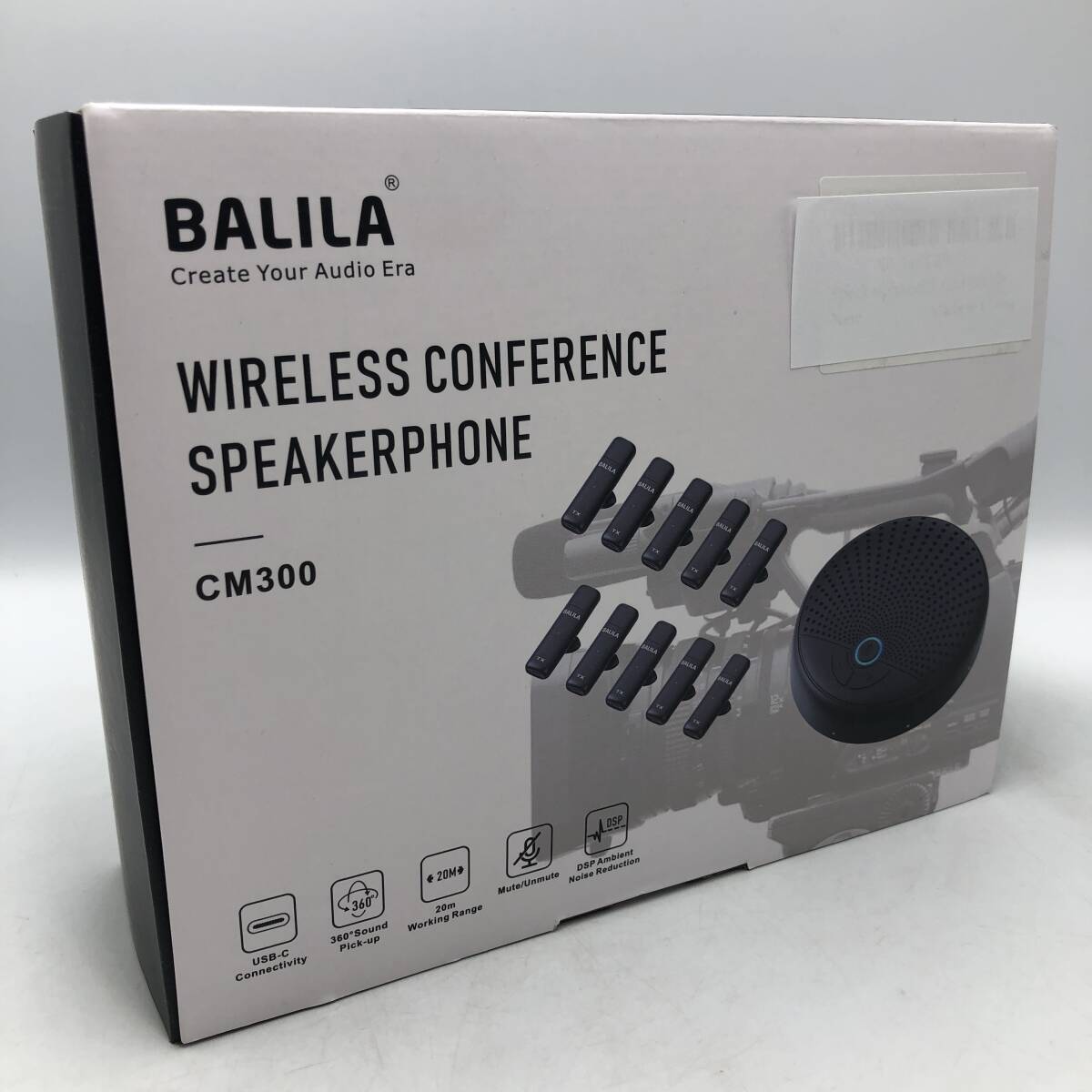 【未検品】BALILA 会議用 マイクスピーカー 10つのクリップマイクを備えたワイヤレススピーカーフォンシステム CM300 /Y20434-J1の画像1