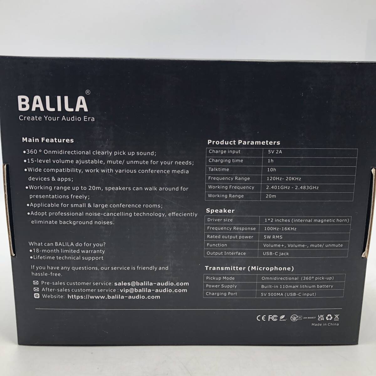 【未検品】BALILA 会議用 マイクスピーカー 10つのクリップマイクを備えたワイヤレススピーカーフォンシステム CM300 /Y20434-J1の画像10