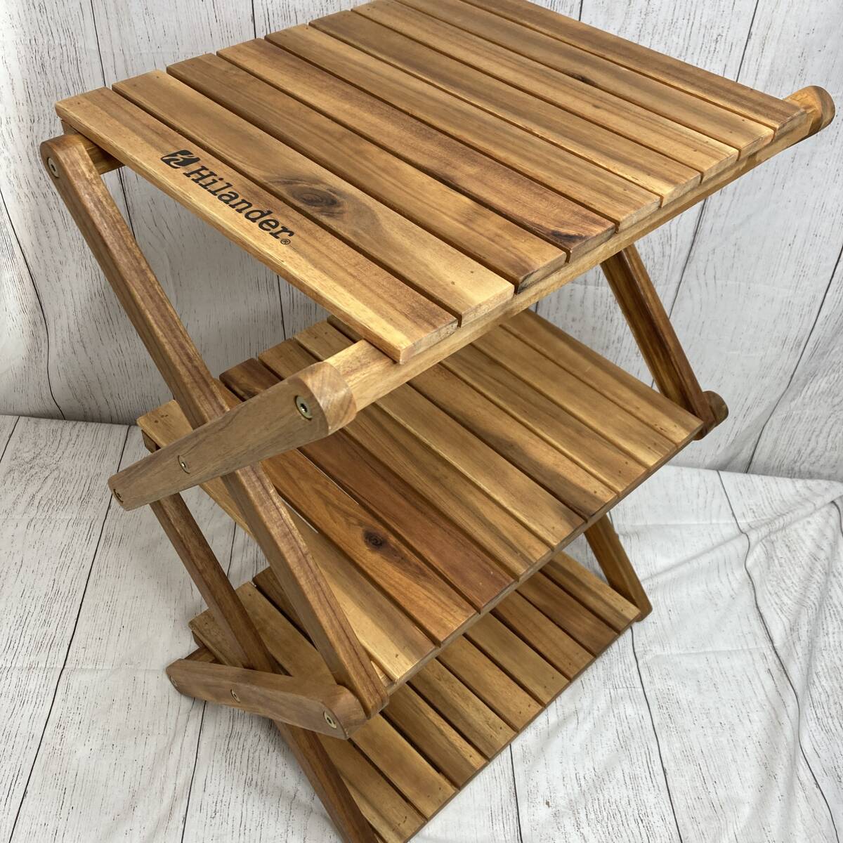 新品未開封】Hilander(ハイランダー) ウッドラック 3段 専用 新品未開封】Hilander(ハイランダー) ウッドラック 3段 専用