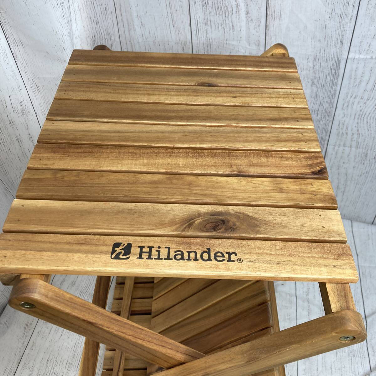 【新品未開封】Hilander(ハイランダー) ウッドラック 3段 専用ケース付き 木製ラック 425 HCTT-001 /Y21048-V3_画像4