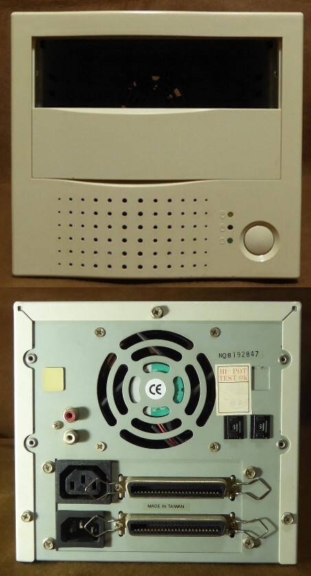 外付け SCSIケース 5インチベイ×2 フルピッチアンフェノール50ピン ジャンクの画像2