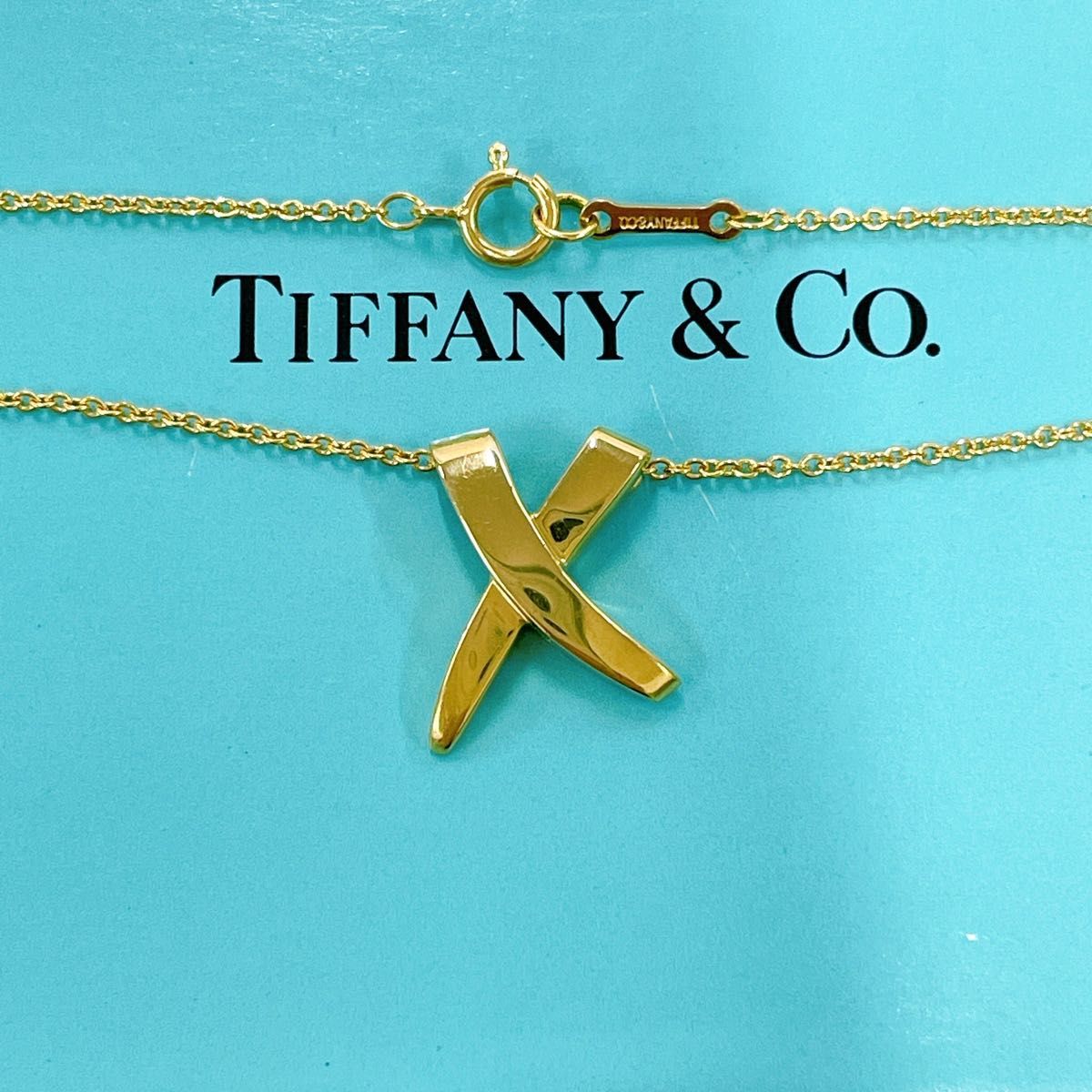 TIFFANY ティファニー ネックレス　キス　パロマピカソ　750 K18 YG イエローゴールド　3.7g