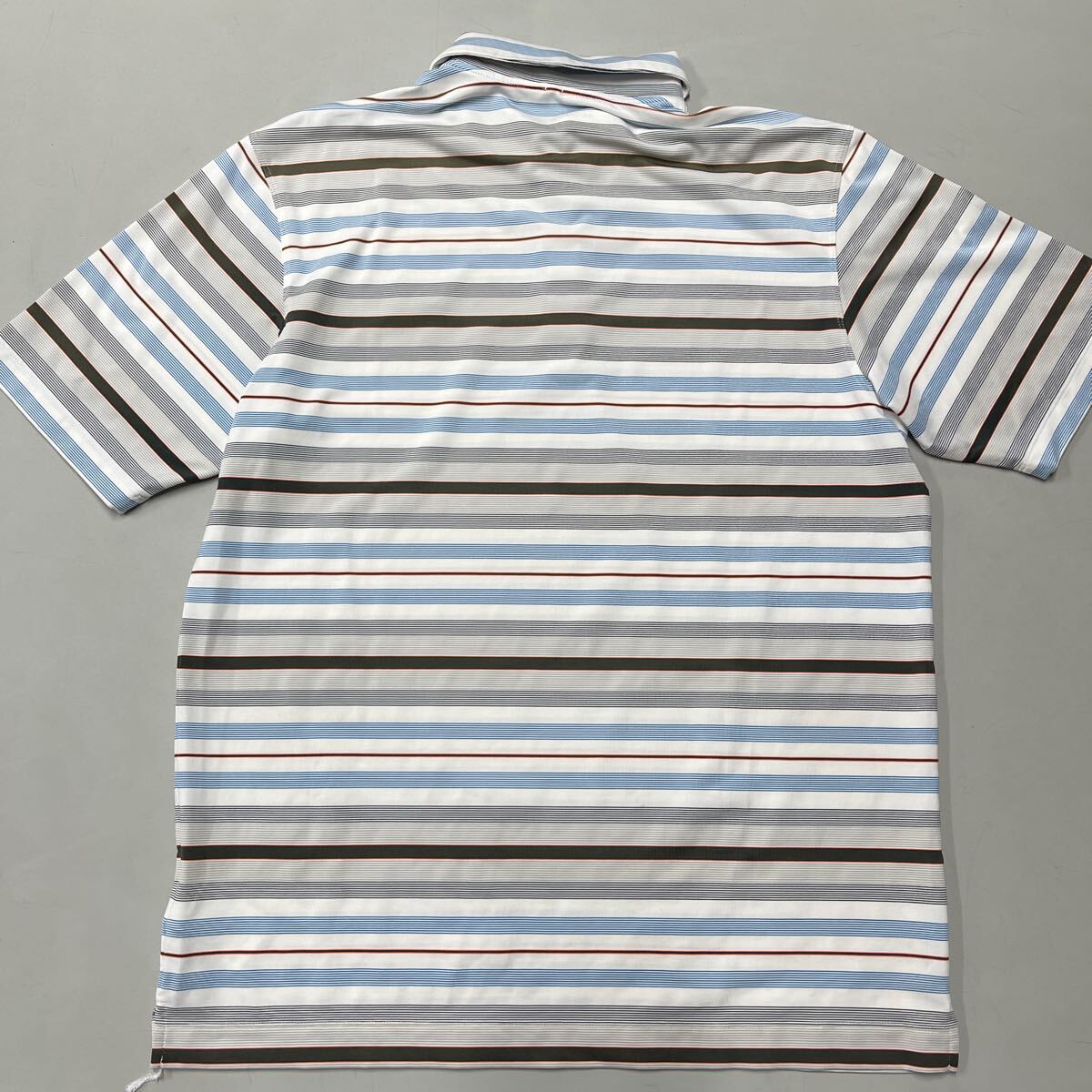 NIKE GOLF ナイキ ゴルフ ドライ 速乾 ポロシャツ 半袖シャツ Lサイズ ボーダー メンズ _画像5