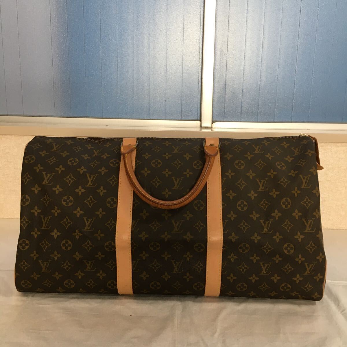 LOUIS VUITTON ルイ ヴィトン バッグ ボストンバッグ 旅行鞄 モノグラム キーポル M41424 821SD ブラウン レザー 正規品 4 シ 309の画像5