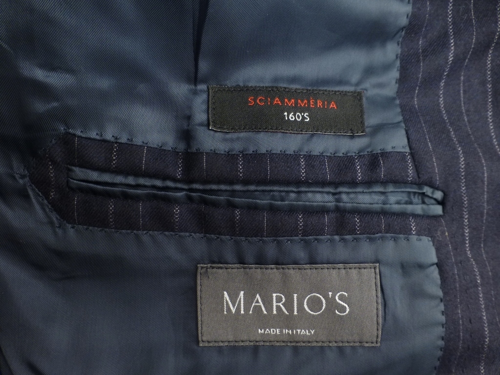 ◆ISAIA イザイア ジャケット 54L 美品 SCIAMMERIA 160 紺ストライプ 秋冬 キングサイズ_画像4