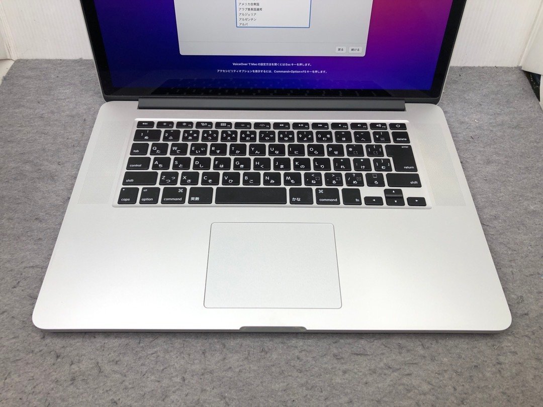 【Apple】MacBook Pro 15inch Mid 2015 A1398 Corei7-4980HQ 16GB SSD1TB AMD Radeon R9 M370X 2GB OS12 中古Mac 充放電回数少の画像2