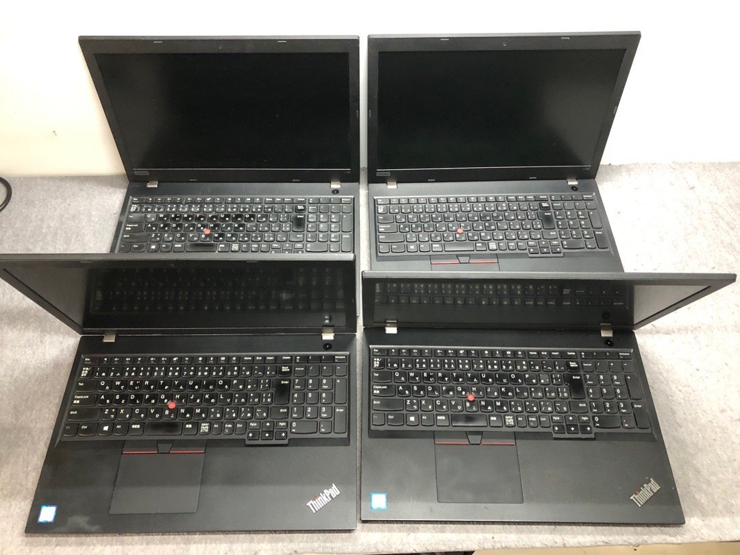 ジャンク【Lenovo】ThinkPad L580 4台セット 20LXS3Q600 Corei5-8250U 4GB ストレージ欠品 15.6inch 中古ノートPC 動作未確認 BIOS起動OKの画像2