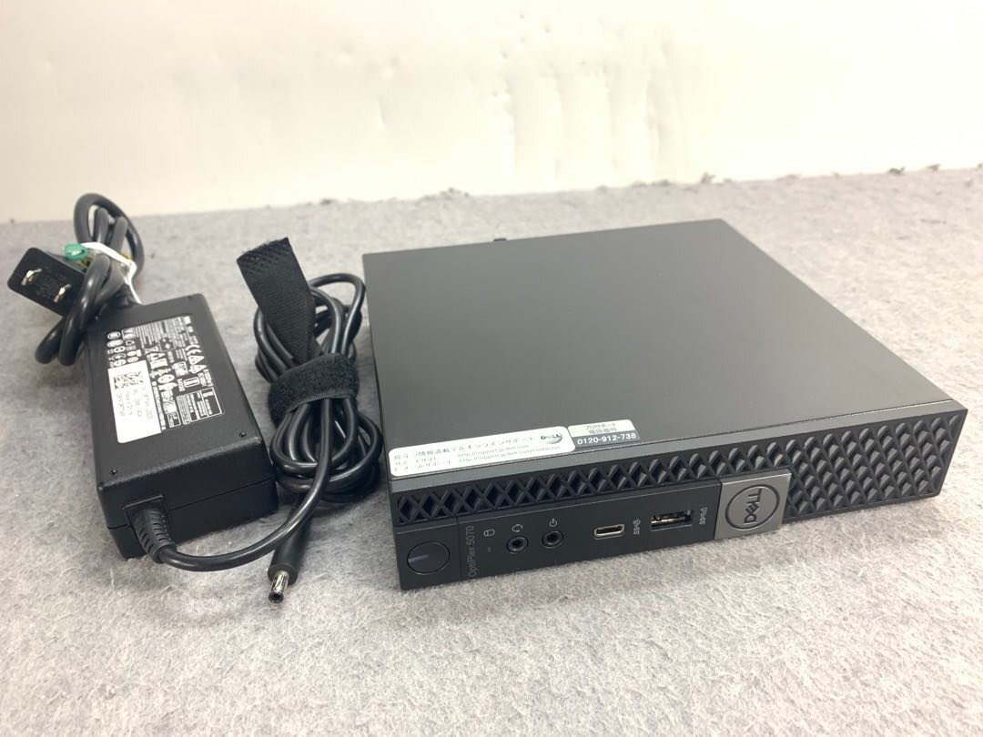 【DELL】OPTIPLEX 5070 Micro Corei5-9500T メモリ16GB SSD512GB Windows10Pro 中古 小型デスクトップパソコン_画像1