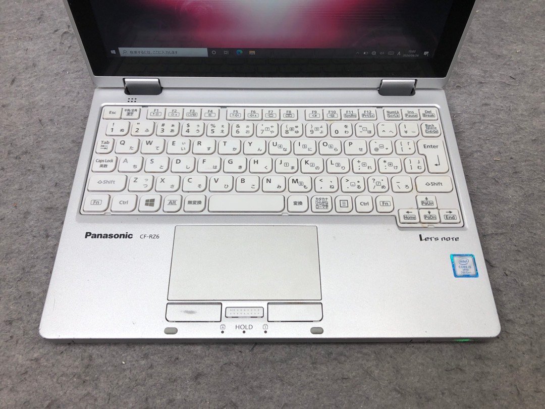 【Panasonic】Let'snote CF-RZ6 Corei5-7Y57 8GB SSD256GB Windows10Pro タッチパネル対応 10.1インチ 中古ノートPC 累積使用5730時間_画像4