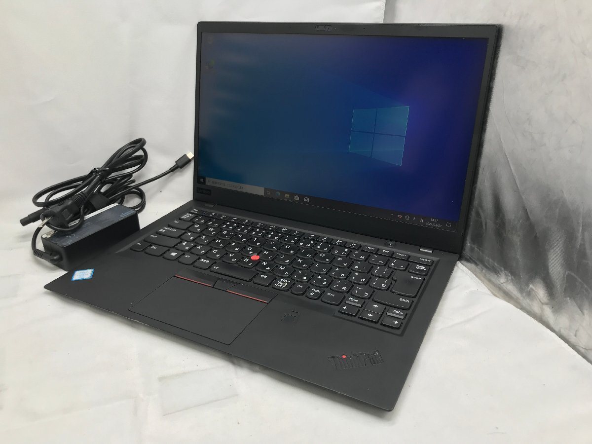 【Lenovo】ThinkPad X1 Carbon 6th 20KGSDKF01 Core i5-8350U 8GB SSD256GB NVMe WEBカメラ Windows10Pro 14inch フルHD 中古ノートPCの画像1