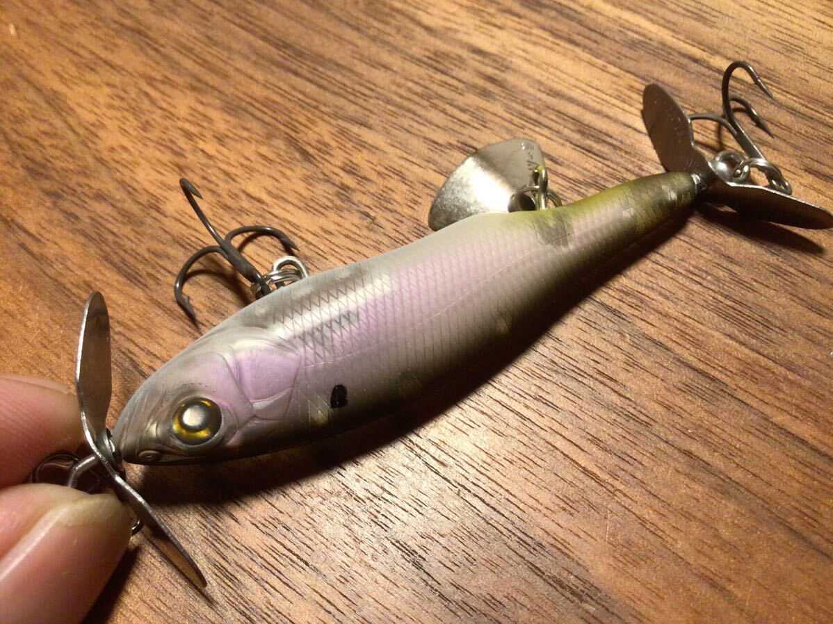 X★美品★NISHINE LURE WORKS NLW ニシネルアーワークス BABY ABINO 70S ベビーアビノー70S「ゴーストシャッド」スイッシャー_画像3