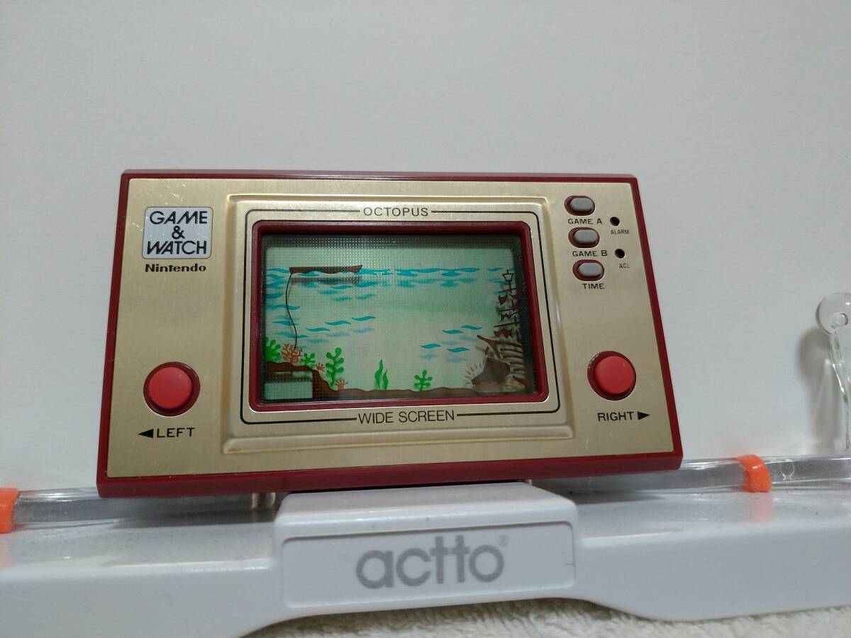 【美品】任天堂ゲームウォッチ　オクトパス　箱説付★Nintendo GAME&WATCH OCTOPUS OC-22_画像2