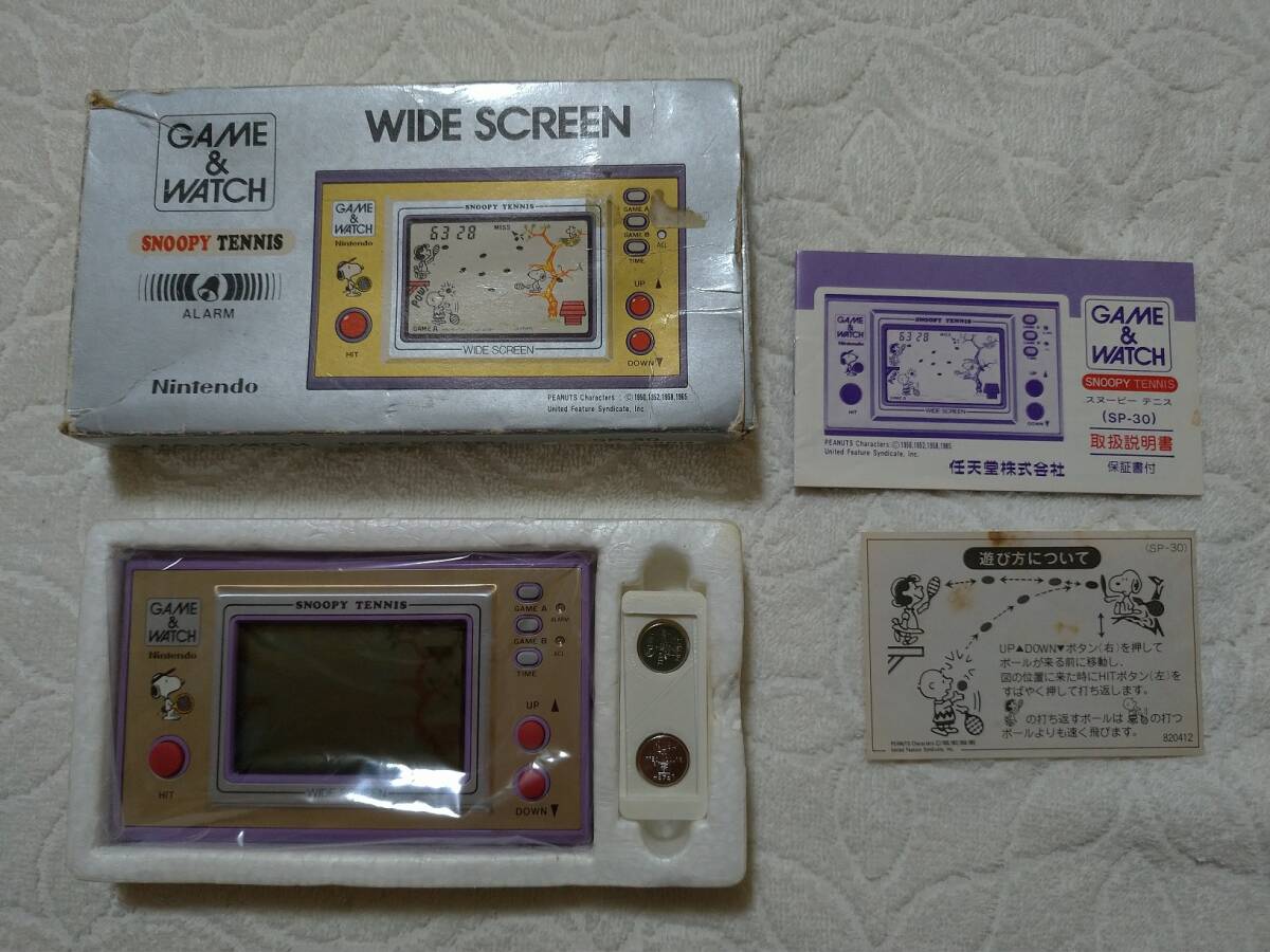 【美品】任天堂ゲームウォッチ スヌーピーテニス 箱説付★Nintendo GAME&WATCH SNOOPY TENNIS SP-30の画像1