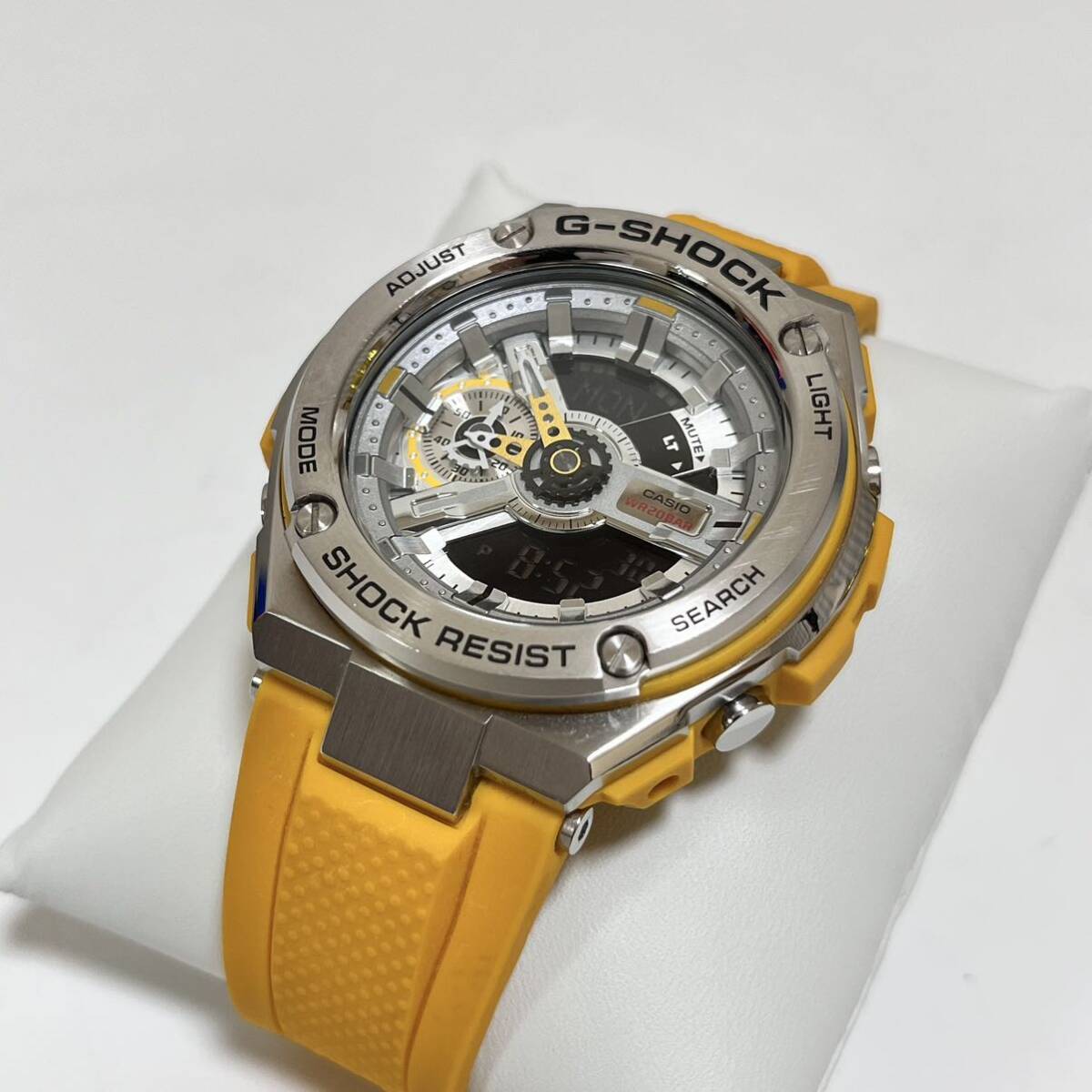 極美品】CASIO G-SHOCK GST-410 G-STEEL イエロー黄カシオ 極美品】CASIO G-SHOCK GST-410 G-STEEL イエロー黄カシオ