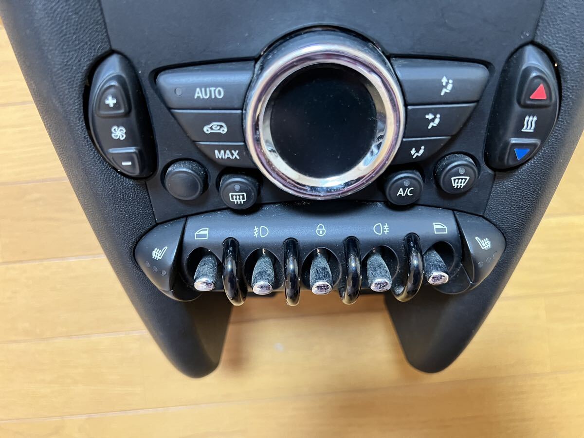 #BMW MINI Mini Cooper CBA-SU16 R56 latter term ( seat heater button attaching ) original audio panel 5116 9206835-03 air conditioner center panel 