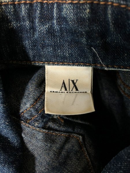 ARMANI EXCHANGE アルマーニエクスチェンジ レディース ライトストーン デニムジャケット 紺の画像3